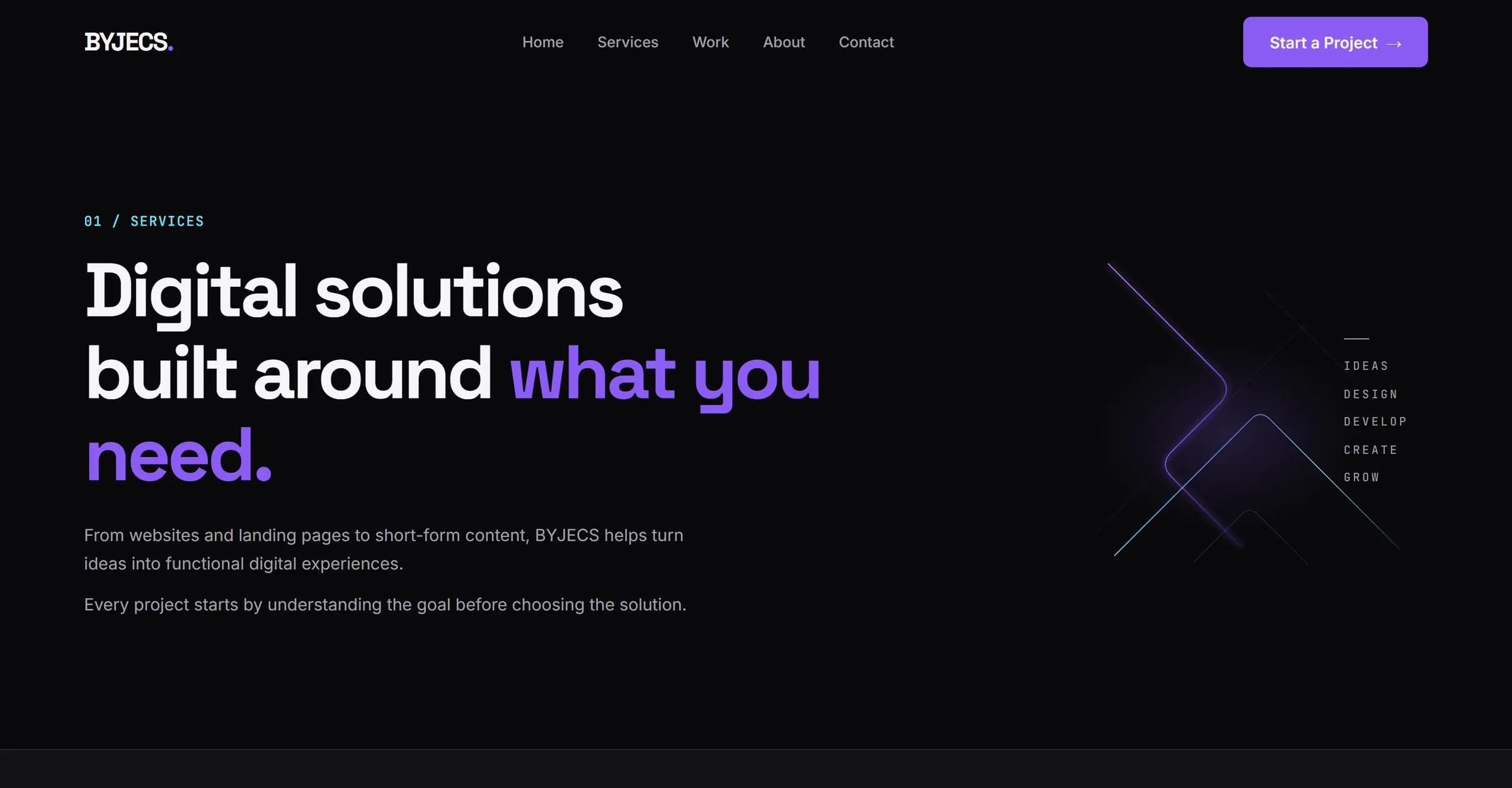 Final BYJECS Services page design